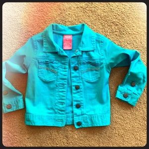 French Toast girls turquoise denim jacket